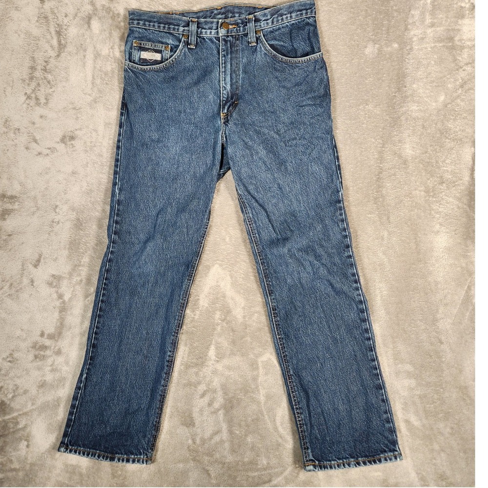Diamond Gusset Jeans Men's 33X30 Blue Excellent‎ Made in USA Straight Leg Denim